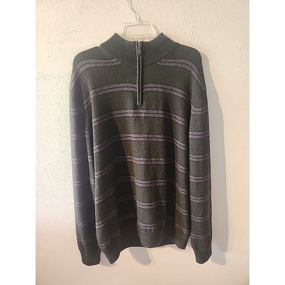 Brooks Brothers 346 Sweater Merino Wool 100% Quarter Zip Mens Size XL Pullover - Picture 1 of 6